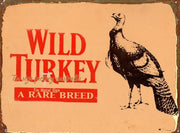 WILD TURKEY Rustic Look Vintage Tin Metal Sign Man Cave, Shed-Garage and Bar