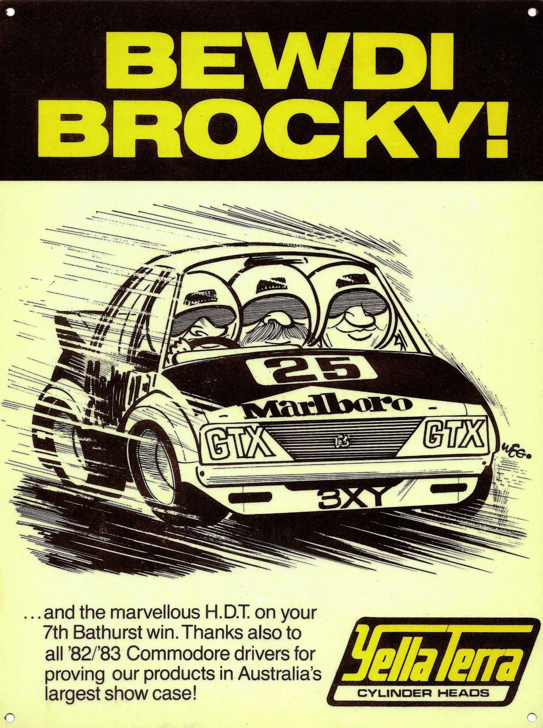 Bewdy Brocky metal sign free postage 30x 40 cm - TinSignFactoryAustralia