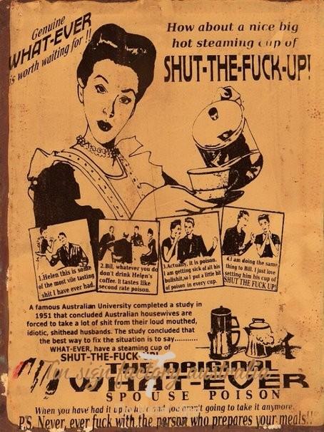 THE ORIGINAL WHAT-EVER Rustic Look Vintage Tin Metal Sign Man Cave, Shed-Garage and Bar