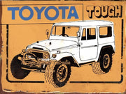 TOYOTA TOUCH Rustic Look Vintage Tin Metal Sign Man Cave, Shed-Garage and Bar