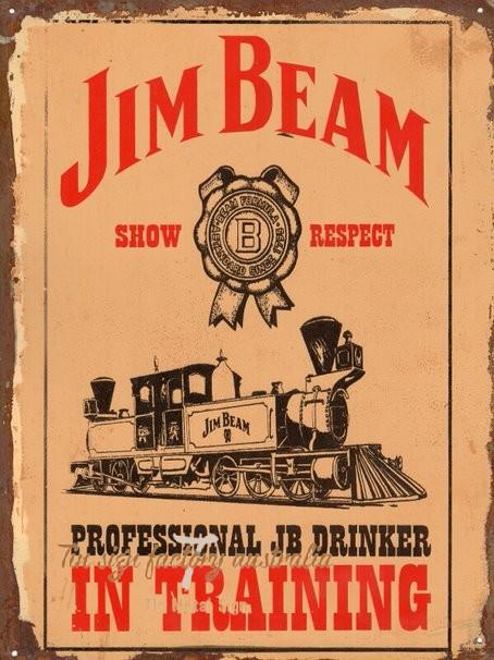 PROFESSIONAL JB DRINKER Rustic Look Vintage Tin Metal Sign Man Cave, Shed-Garage and Bar