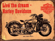 LIVE THE DREAM Rustic Look Vintage Tin Metal Sign Man Cave, Shed-Garage and Bar Rustic Look Vintage Tin Metal Sign Man Cave, Shed-Garage and Bar