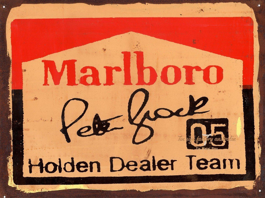 HOLDEN DEALER TEAM 05 Retro Rustic Look Vintage Tin Metal Sign Man Cave, Shed-Garage, and Bar - Tin Sign Factory Australia
