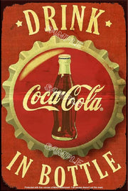 IN BOTTLE Retro/ Vintage Tin Metal Sign Man Cave, Wall Home Décor, Shed-Garage, and Bar
