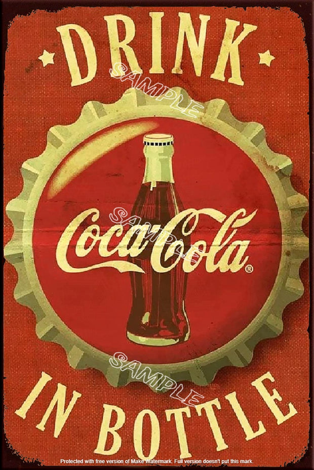 IN BOTTLE Retro/ Vintage Tin Metal Sign Man Cave, Wall Home Décor, Shed-Garage, and Bar