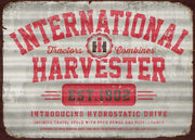 INTERNATIONAL HARVESTER EST. 1902 Retro Rustic Look Vintage Tin Metal Sign Man Cave, Shed-Garage, and Bar