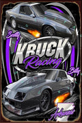 KRUCK RACING Rustic Look Vintage Shed-Garage and Bar Man Cave Tin Metal Sign