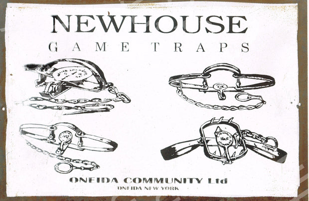 Newhouse Game Trap rustic metal sign