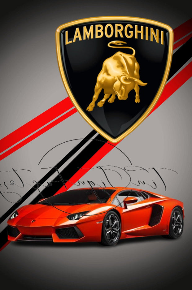 LAMBORGHINI POSTER Retro/ Vintage Tin Metal Sign, Wall Art Home Décor, Shed-Garage, and Bar