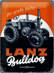 LANZ BULLDOG Retro/ Vintage Tin Metal Sign Man Cave, Wall Home Decor, Shed-Garage, and Bar