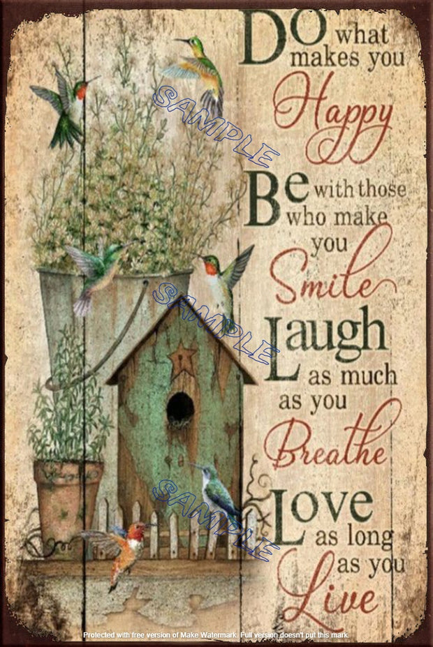 LAUGH AS MUCH Retro/ Vintage Tin Metal Sign Man Cave, Wall Home Décor, Shed-Garage, and Bar