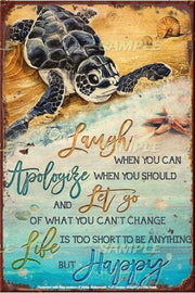 LAUGH WHEN YOU CAN Retro/ Vintage Tin Metal Sign Man Cave, Wall Home Décor, Shed-Garage, and Bar