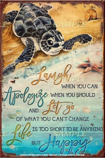 LAUGH WHEN YOU CAN Retro/ Vintage Tin Metal Sign Man Cave, Wall Home Décor, Shed-Garage, and Bar