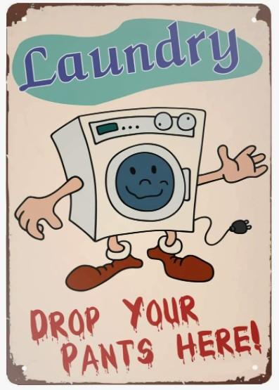 LAUNDRY MACHINE Retro/ Vintage Tin Metal Sign Man Cave, Wall Home Decor, Shed-Garage, and Bar