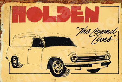 Holden The Legend Van Rustic Look Vintage Tin Metal Sign Man Cave, Shed-Garage & Bar Sign metal sign