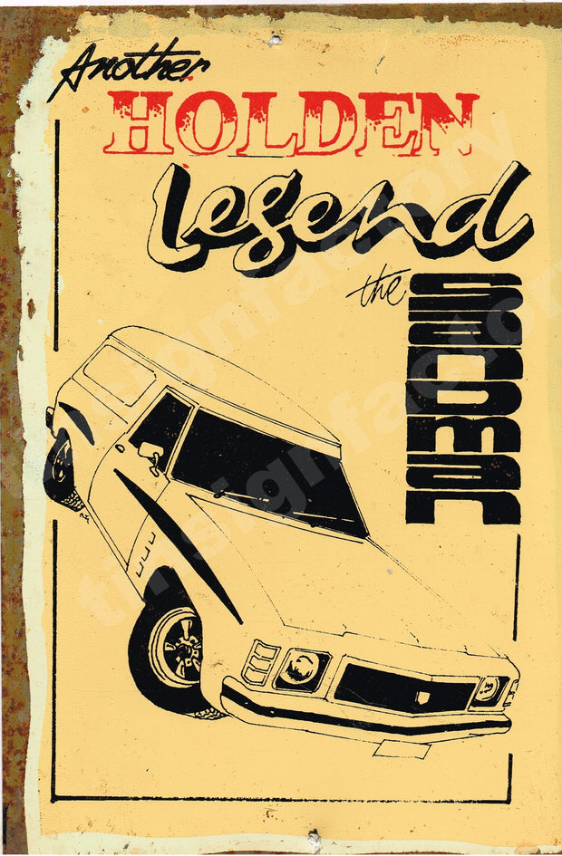 Holden The Legend Sandman Van Rustic Look Vintage Tin Metal Sign Man Cave, Shed-Garage & Bar Sign metal sign