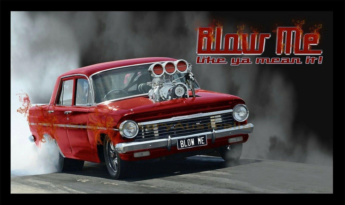 BLOW ME LIKE YA MEAN IT! Retro/Vintage Home Garage Wall Décor Café Resto Bar Tin Metal Sign