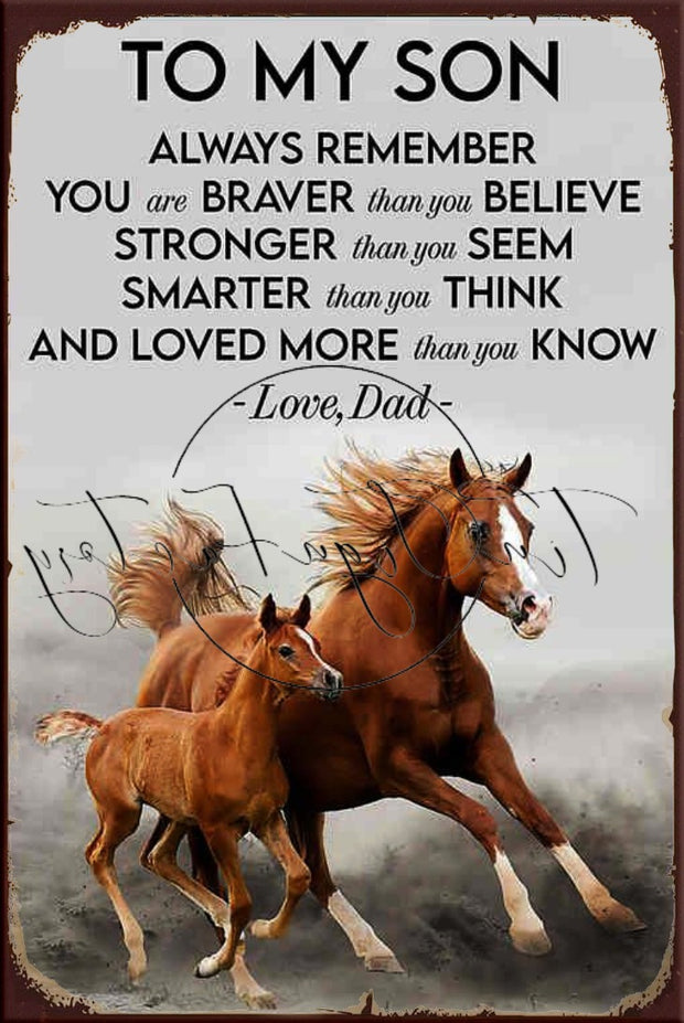 LOVE DAD Retro/ Vintage Tin Metal Sign Man Cave, Wall Home Décor, Shed-Garage, and Bar