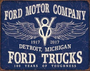 FORD TRUCKS FORD MOTOR COMPANY Metal Sign 20 cm H X 30 cm W