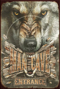 MAN CAVE ENTRANCE Rustic Look Vintage Shed-Garage and Bar Man Cave Tin Metal Sign