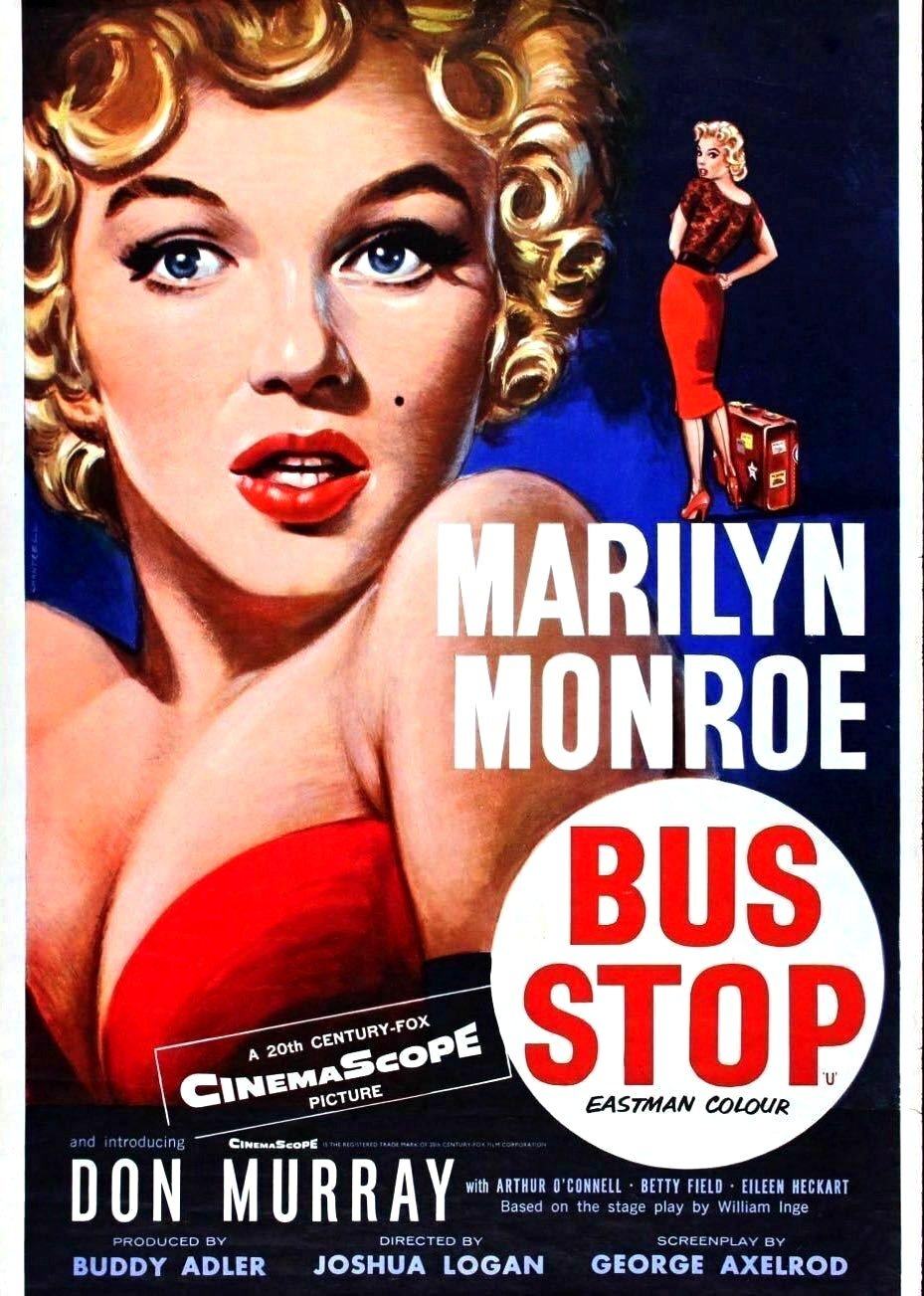 MARILYN MONROE- BUS STOP Retro/Vintage Metal Plaque Sign Style Man Cave Garage
