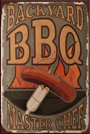 MASTER CHEF Retro/ Vintage Tin Metal Sign Man Cave, Wall Home Décor, Shed-Garage, and Bar