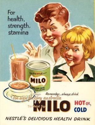 NESTLE MILO Rustic Look Vintage Tin Metal Sign Man Cave, Shed-Garage and Bar