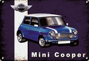 MINI COOPER RALLY CAR Rustic Retro/Vintage  Home Garage Wall Cafe Resto or Bar Tin Metal Sign