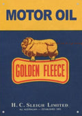 GOLDEN FLEECE MOTOR OIL Man Cave Metal Sign