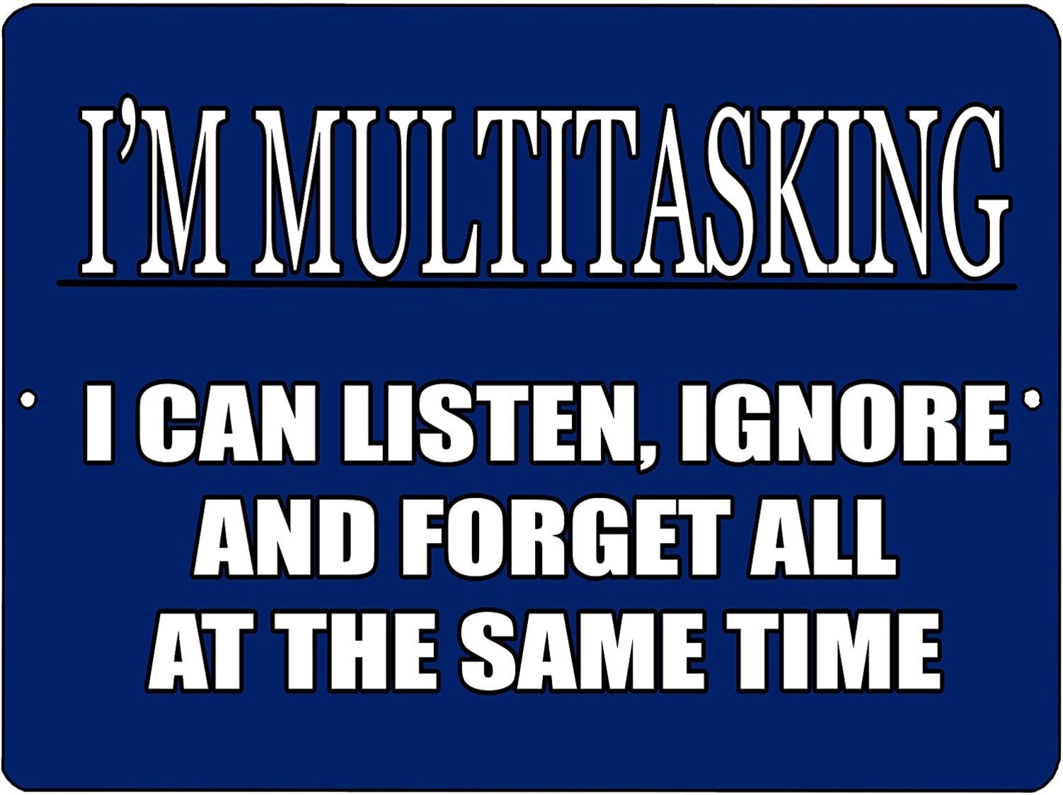 I'M MULTITASKING Retro/Vintage Metal Plaque Sign Style Man Cave Garage Work Office