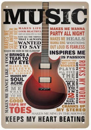 KEEPS MY HEART BEATING Retro/ Vintage Tin Metal Sign Man Cave, Wall Home Decor, Shed-Garage, and Bar