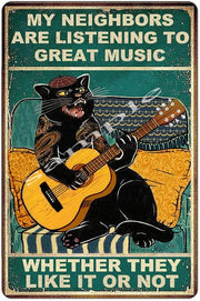 MY NEIGHBOURS ARE LISTENING Retro/ Vintage Café Home Décor, Shed-Garage and Bar Tin Metal Sign