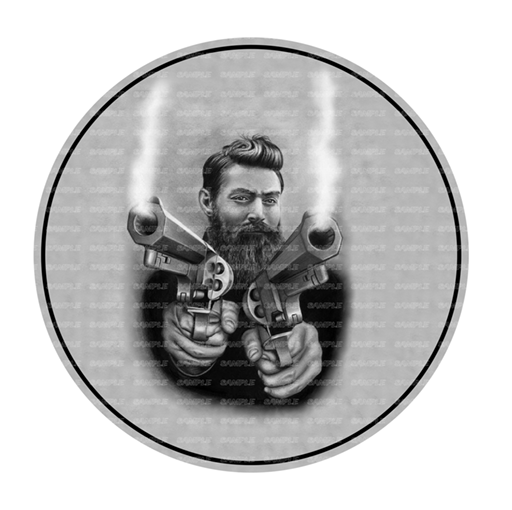 SMOKIN' GUN Retro/ Vintage Round Metal Sign Man Cave, Wall Home Décor, Shed-Garage, and Bar