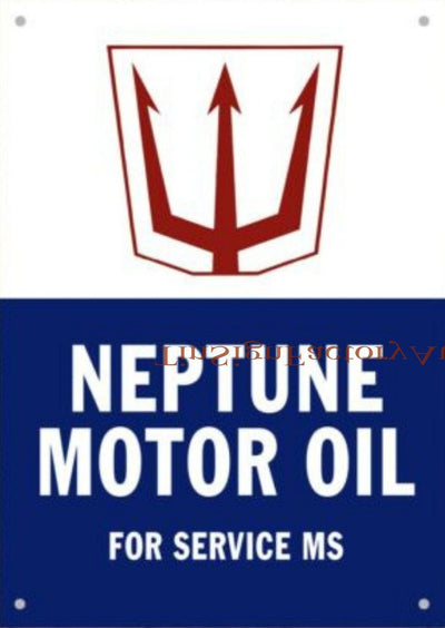  NEPTUNE MOTOR OIL  Man Cave Metal Sign