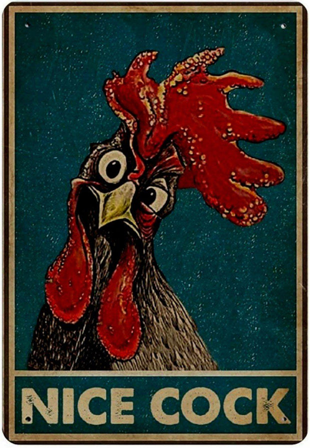 NICE COOK CHICKEN Retro/ Vintage Tin Metal Sign Man Cave, Wall Home Decor, Shed-Garage, and Bar