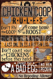 NO BROODING Retro/ Vintage Wall Home Décor, Shed-Garage and Bar Tin Metal Sign