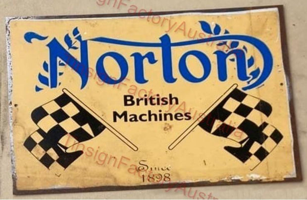 NORTON SINCE 1898 20x30 CM Sign | Screen Printed By AUSTRALIAN COMPANY