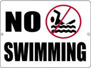 NO SWIMMING Retro/Vintage Metal Plaque Sign Style Man Cave Garage Work Office