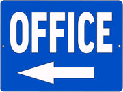OFFICE LEFT ARROW Retro/Vintage Metal Plaque Sign Style Man Cave Garage Work Office