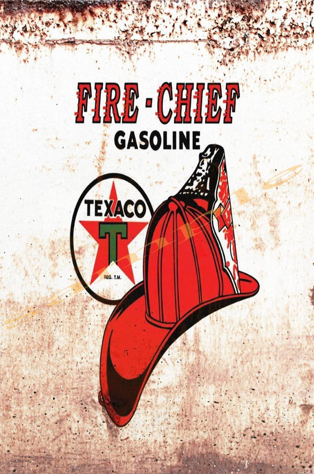 FIRE CHIEF Retro/ Vintage Home Décor, Shed-Garage and Bar Tin Metal Sign