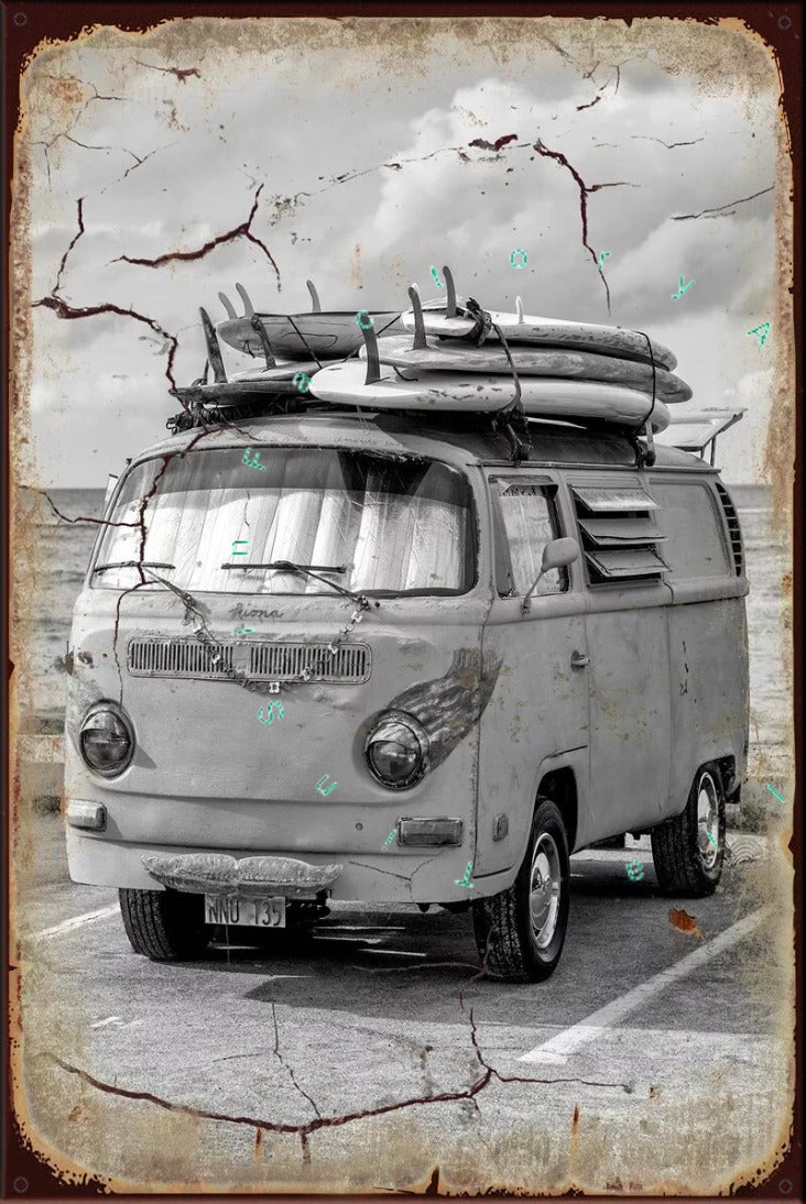 OLD VAN Rustic Look Vintage Shed-Garage and Bar Man Cave Tin Metal Sign