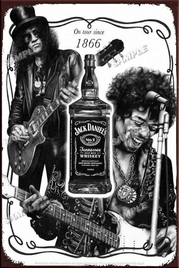 ON TOUR SINCE 1866 Retro/ Vintage Tin Metal Sign Man Cave, Wall Home Décor, Shed-Garage, and Bar