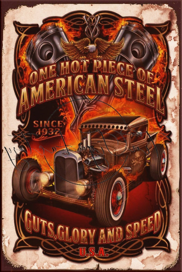 ONE HOT PIECE Retro/ Vintage Tin Metal Sign Man Cave, Wall Home Décor, Shed-Garage, and Bar