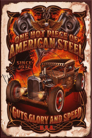 ONE HOT PIECE Retro/ Vintage Tin Metal Sign Man Cave, Wall Home Décor, Shed-Garage, and Bar