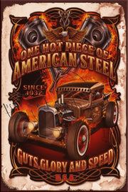 ONE HOT PIECE Retro/ Vintage Tin Metal Sign Man Cave, Wall Home Décor, Shed-Garage, and Bar