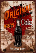 ORIGINAL REFRESHING Rustic Look Vintage Shed-Garage and Bar Man Cave Tin Metal Sign