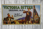 VICTORIA ORIGINAL ALE Rustic Look Vintage Tin Metal Sign Man Cave, Shed-Garage and Bar