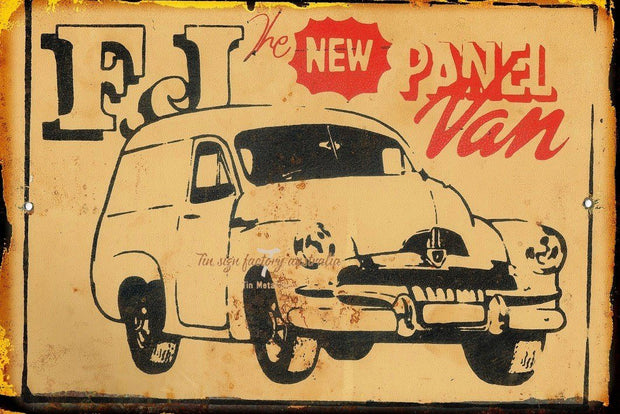 THE NEW PANEL VAN Rustic Look Vintage Tin Metal Sign Man Cave, Shed-Garage and Bar