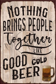 PEOPLE TOGETHER Retro/ Vintage Tin Metal Sign Man Cave, Wall Home Décor, Shed-Garage, and Bar