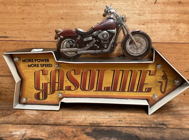 GASOLINE ARROW Retro Sign For Garage Metal Sign